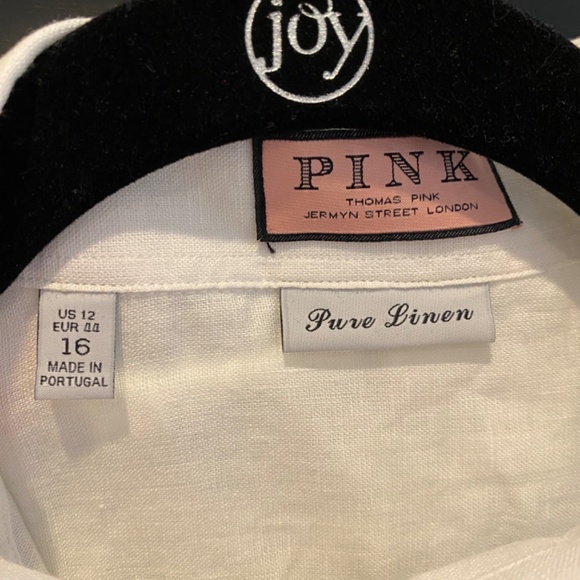 White Linen Short Sleeved Shirt - Picture 3 of 5